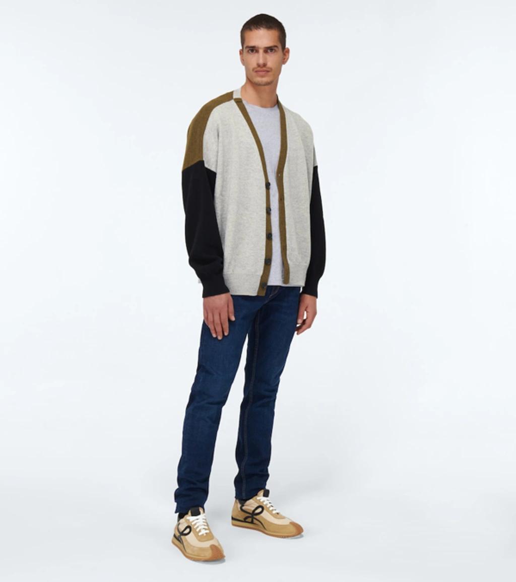 LOEWE Flow Runner Leather-trimmed Suede And Nylon Sneakers In Beige Product Image