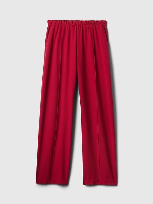 Wide-Leg Seamed Pull-On Pants Product Image