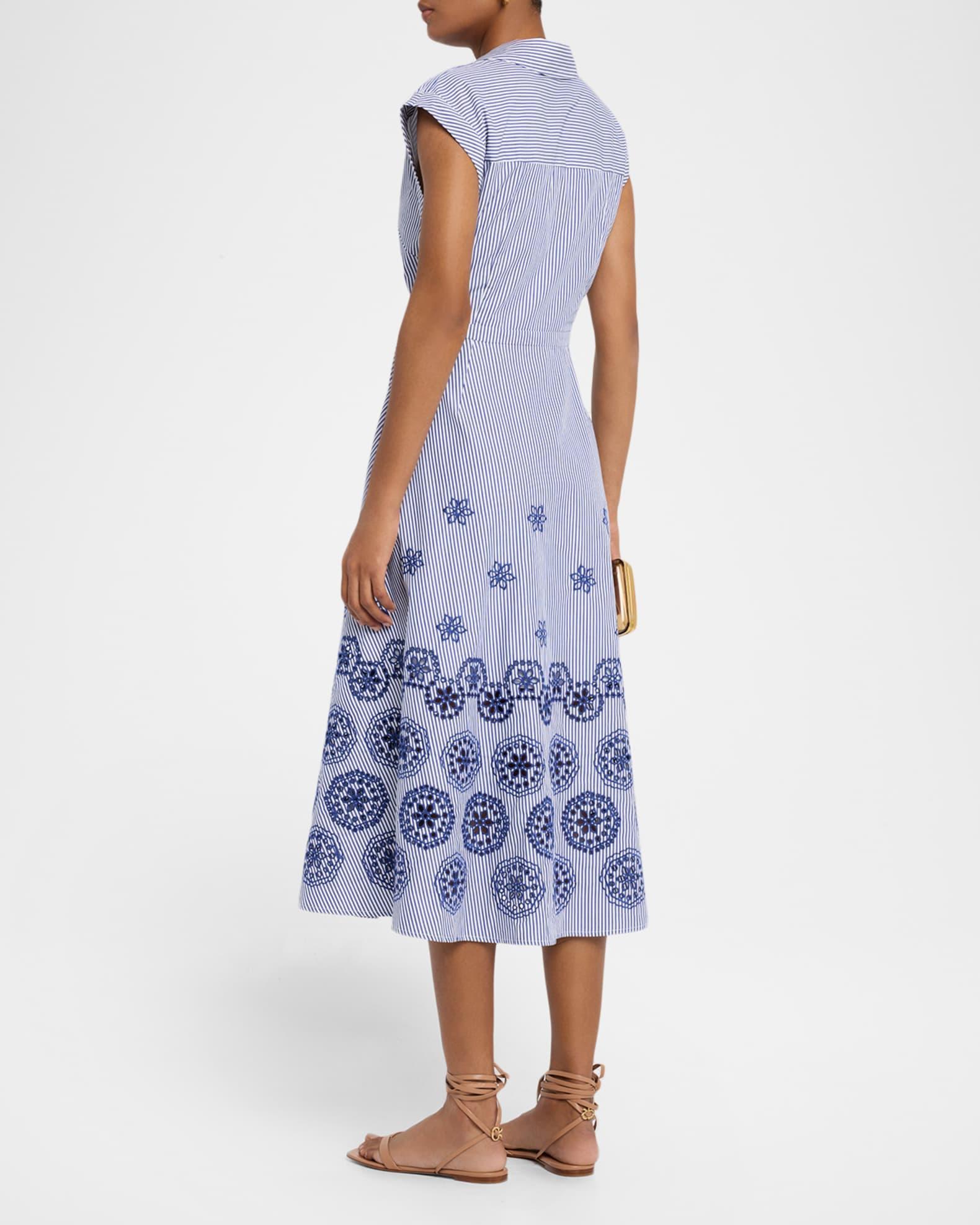 Shivon Embroidered A-Line Wrap Dress Product Image