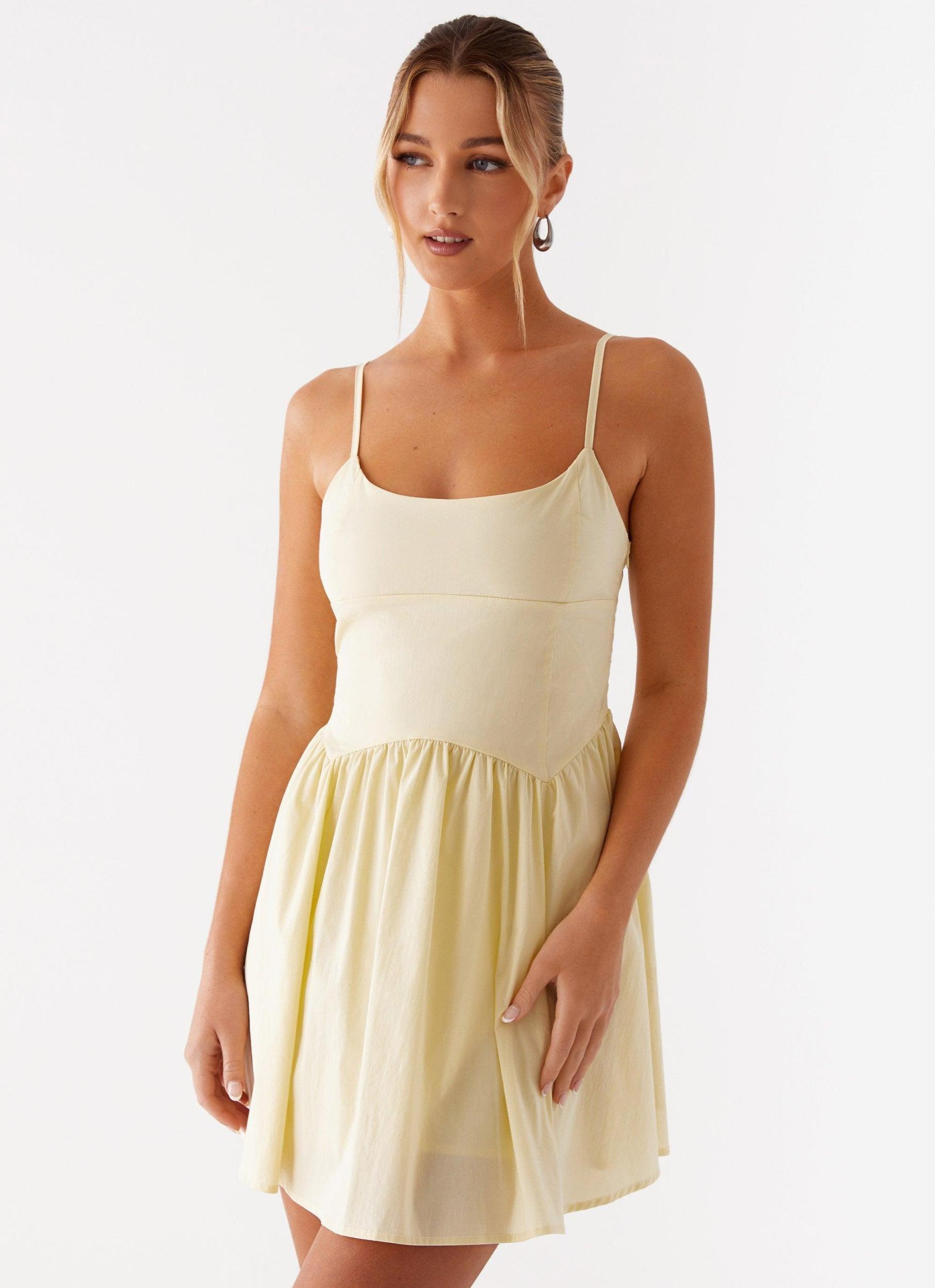 Tesoro Mio Mini Dress - Yellow Product Image