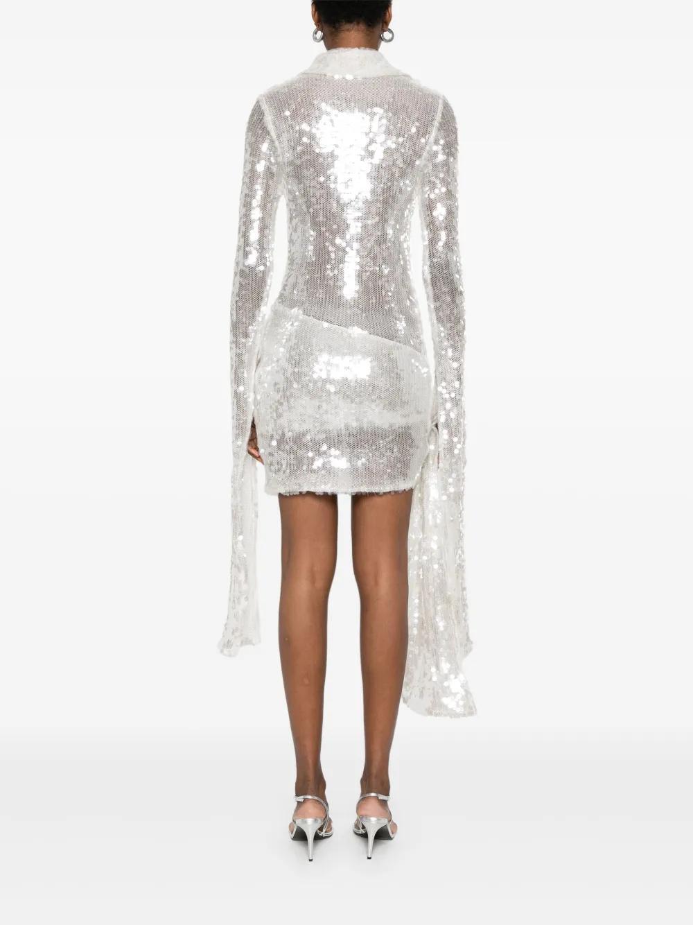 knotted sequinned mini dress Product Image