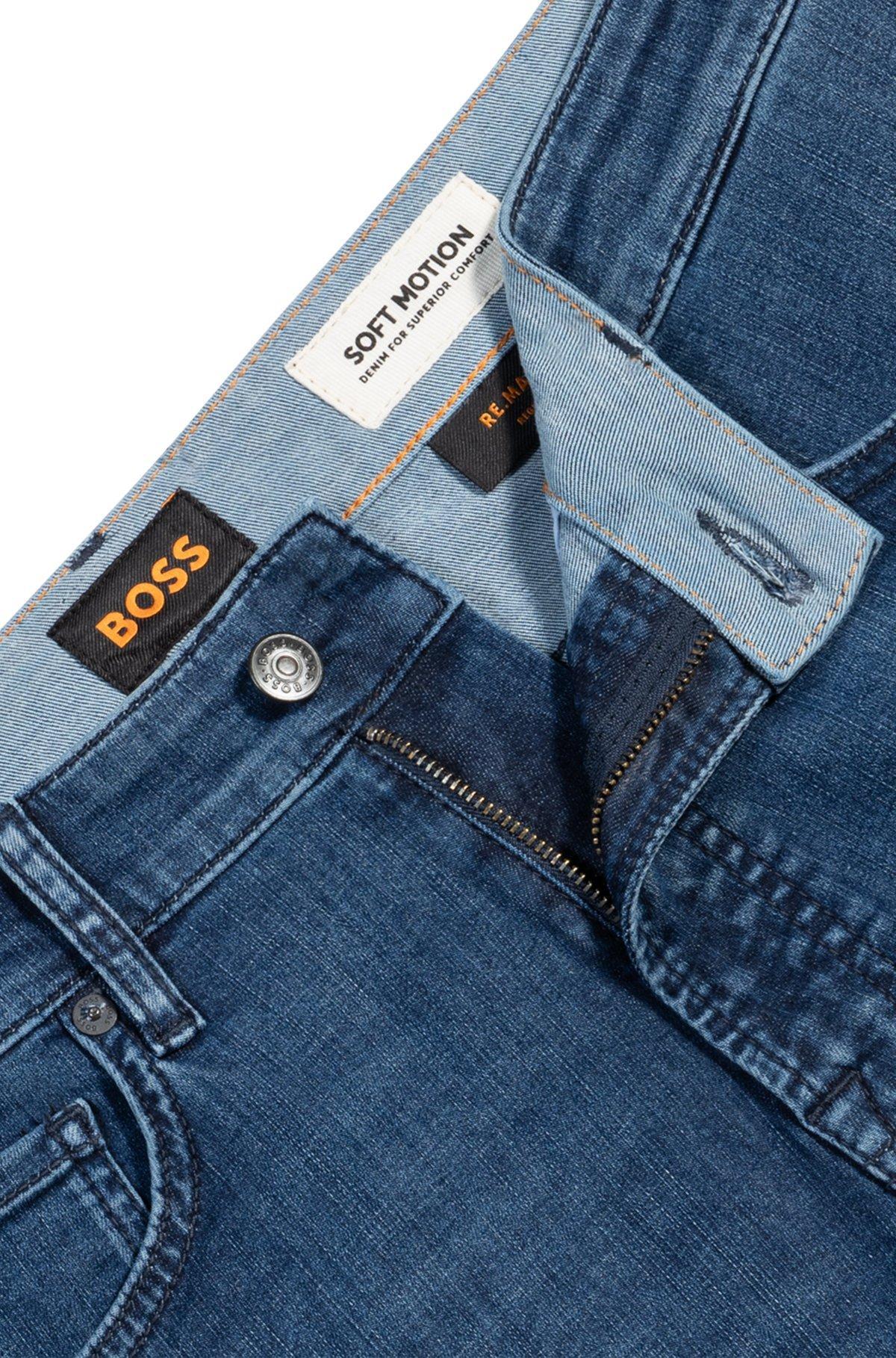 Maine regular-fit jeans in blue soft-motion denim Product Image