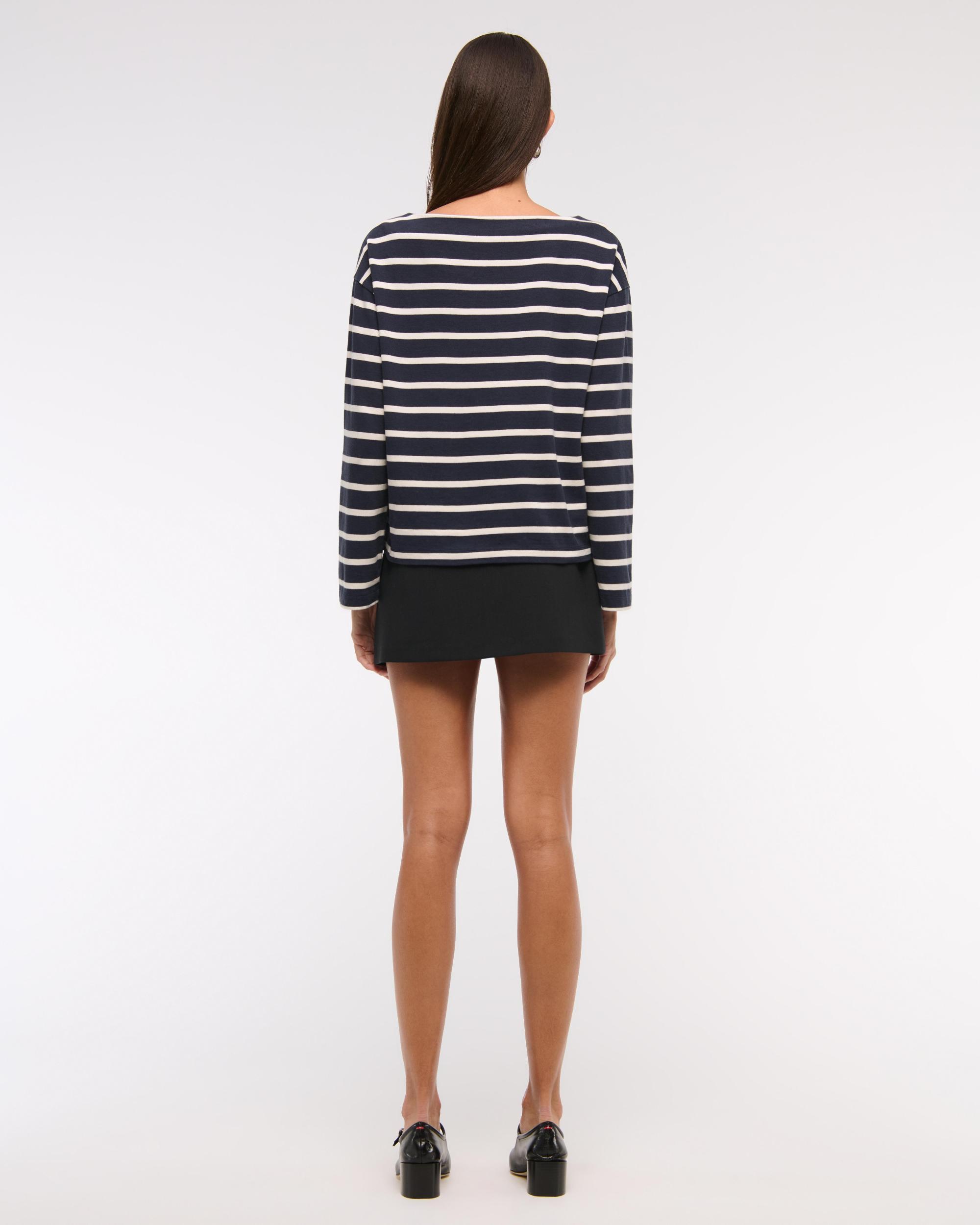 Long-Sleeve Heavyweight Jersey Slash Tee Product Image