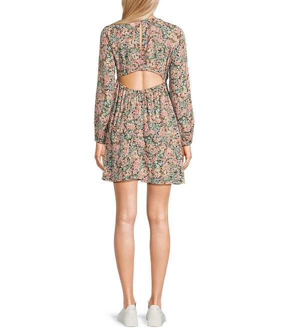 Billabong Star Fall Ditsy Floral Print Long Sleeve Mini Dress Product Image