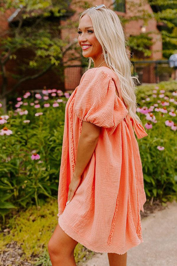 California Casa Shift Dress In Peach Product Image