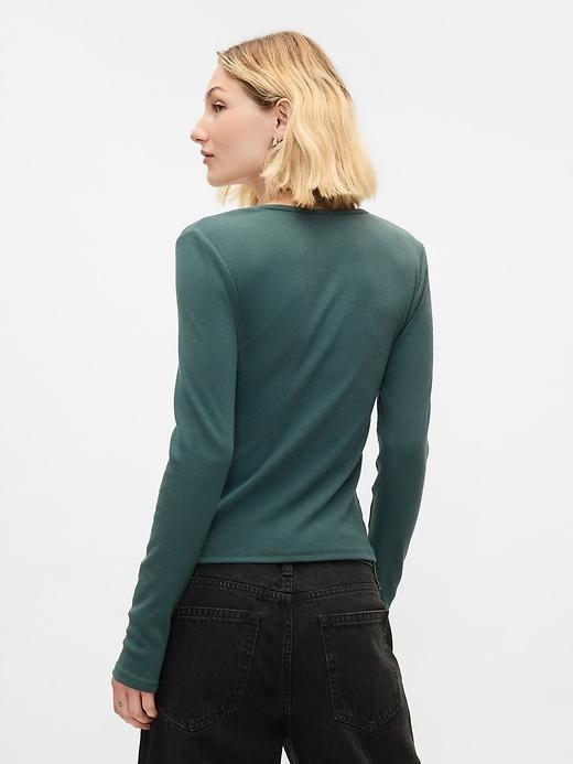 Modern Rib Henley T-Shirt Product Image