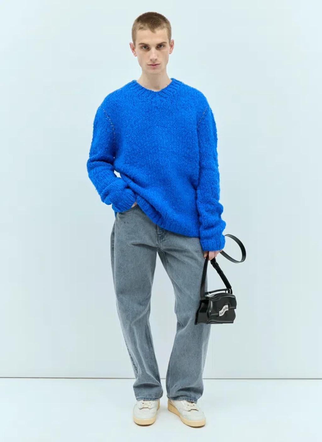 ACNE STUDIOS Chunky-knit Jumper In Blue Product Image