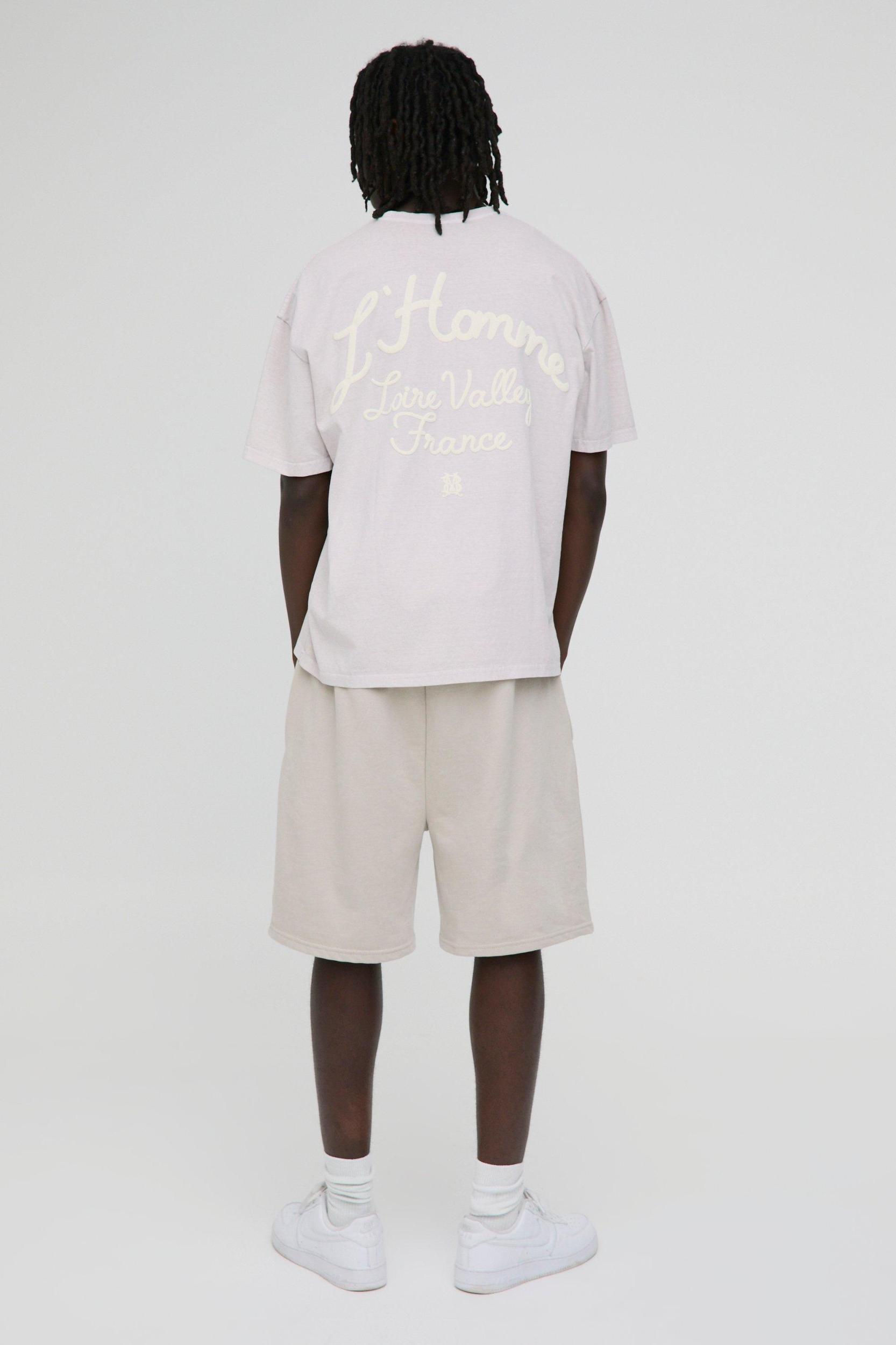 Oversized Puff Print Washed T-Shirt | boohooMAN USA Product Image