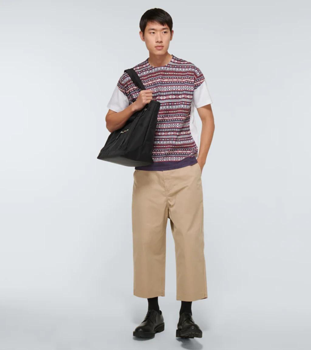 JUNYA WATANABE Printed Cotton T-shirt In Blue Product Image