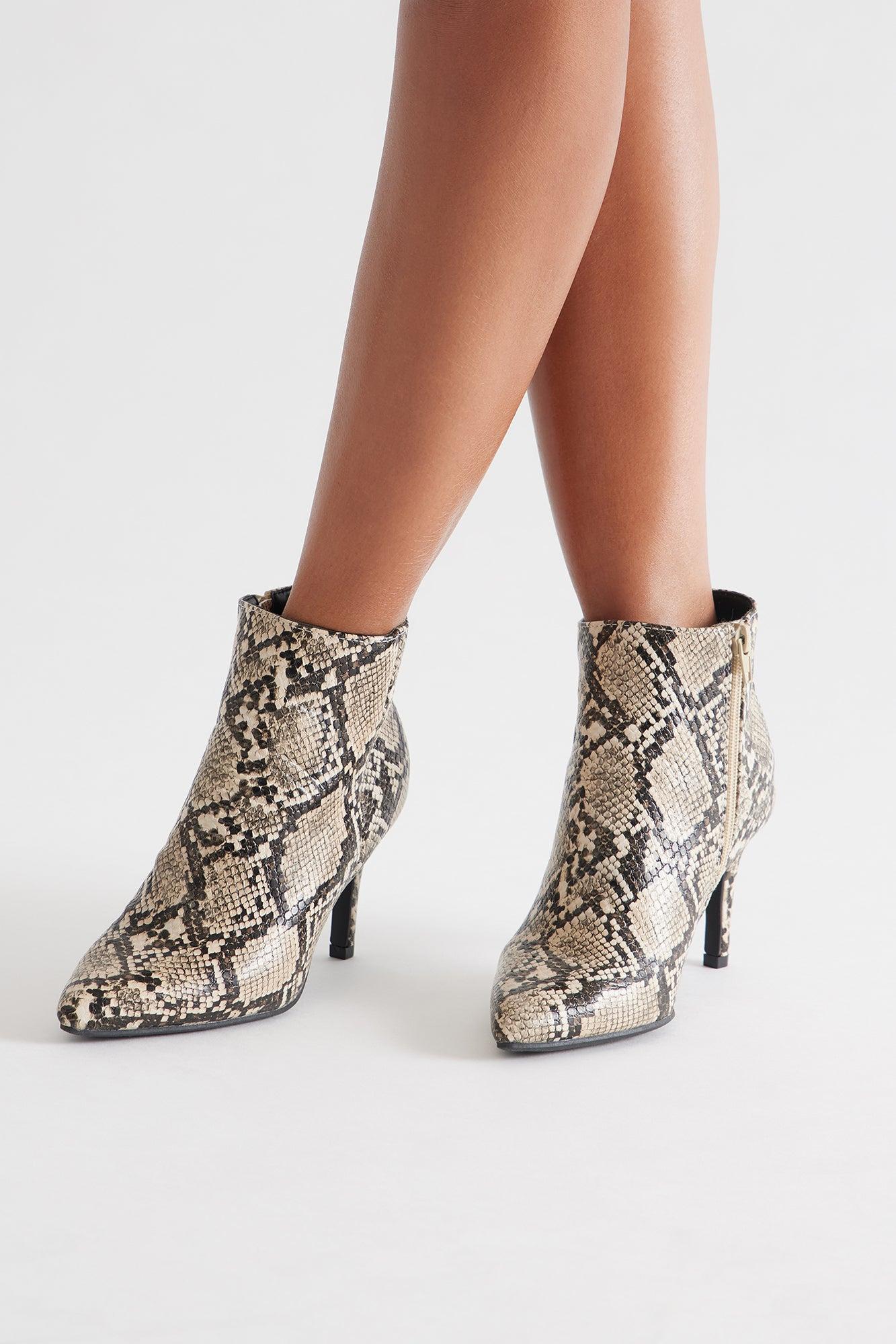 Sora Ankle Booties - Beige/Brown Female Product Image