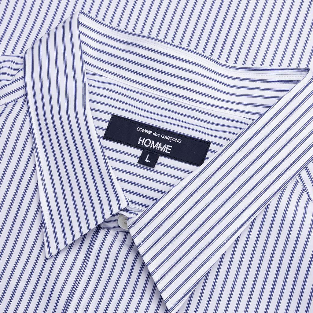 Short Sleeve Logo Shirt - Blue/White Male Product Image