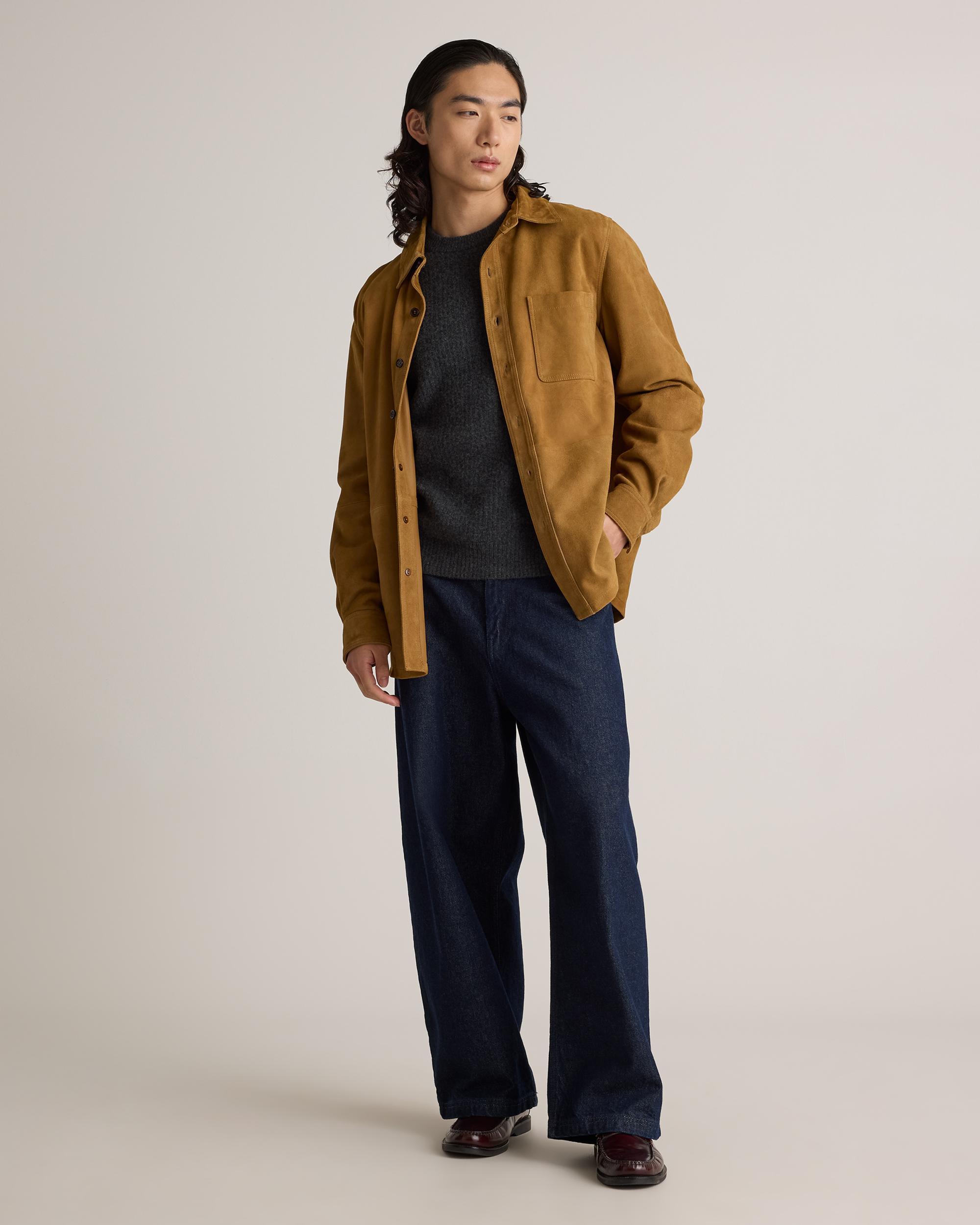 Quince | Men's Mongolian Cashmere Fisherman Crewneck Sweater Product Image