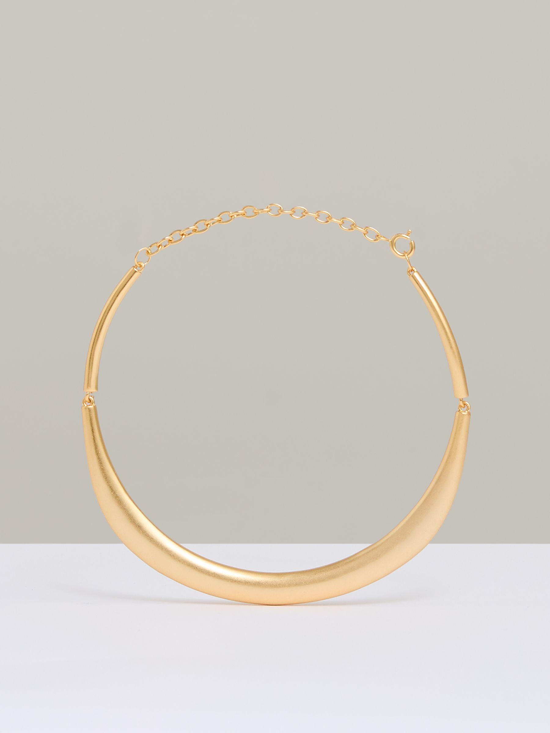 Polished Curve Choker in Gold Tone Product Image