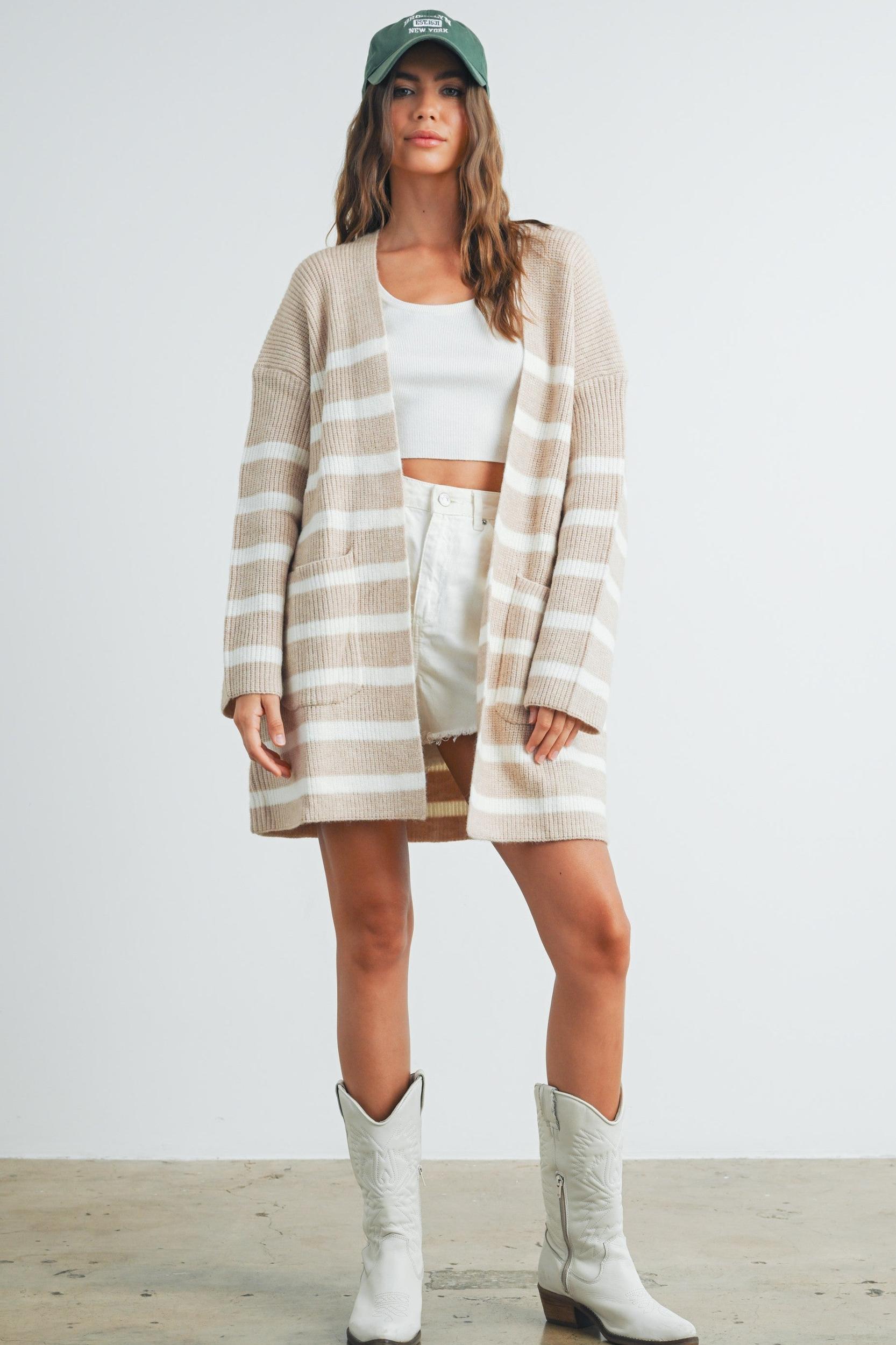 Stripe Knitted Stripe Cardigan Product Image