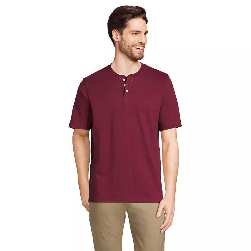 Men's Lands' End Classic-Fit Super-T Henley, Size: Large, Antique Alabaster Product Image