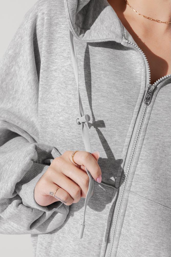 Zip Cloud Hoodie - White Product Image