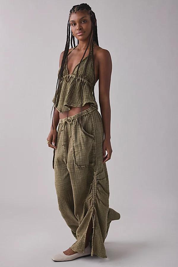 Out From Under Ocean Air Cinched Wide-Leg Gauze Pant Womens at Urban Outfitters Product Image