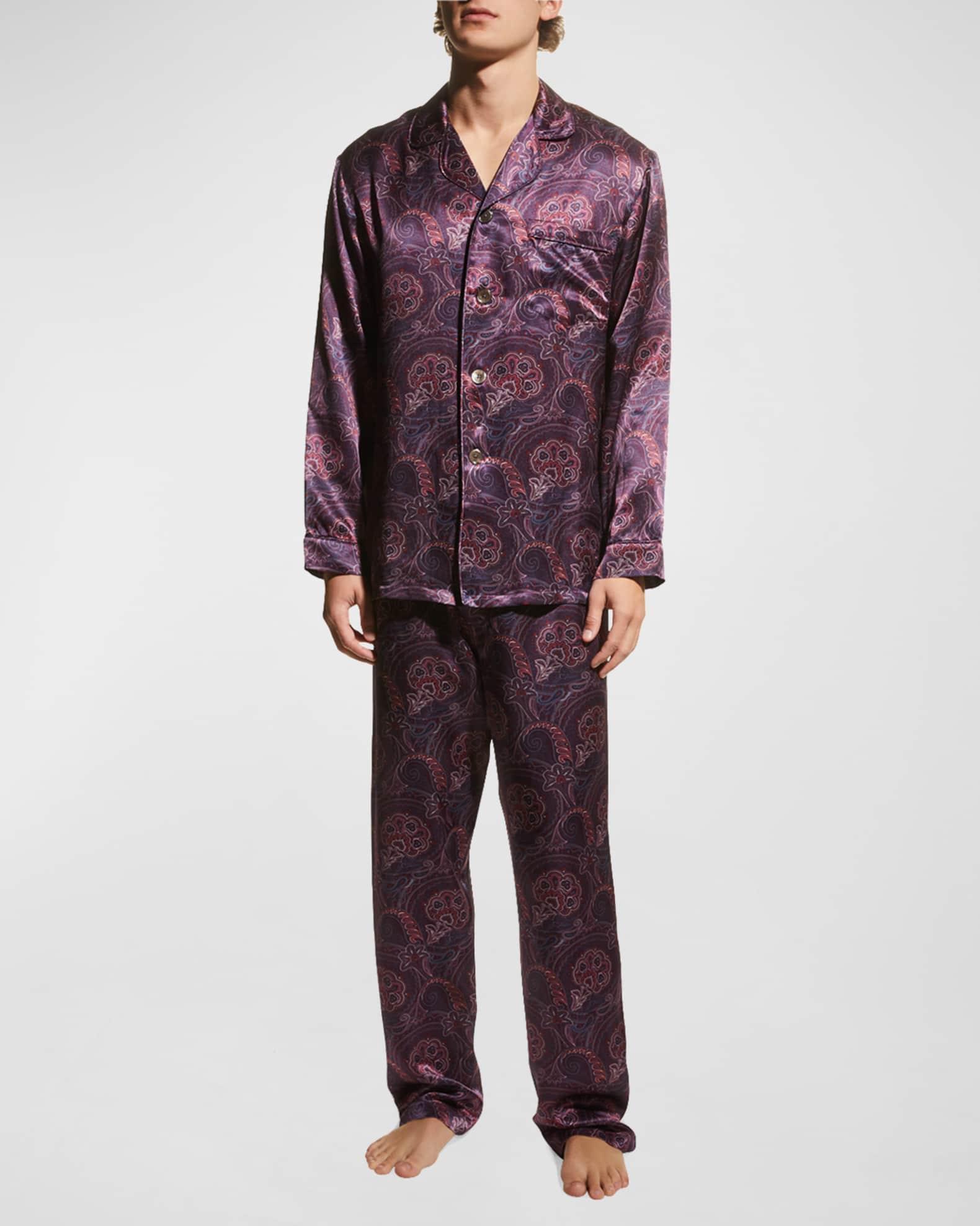 Men's Silk Paisley Pajama Set Product Image