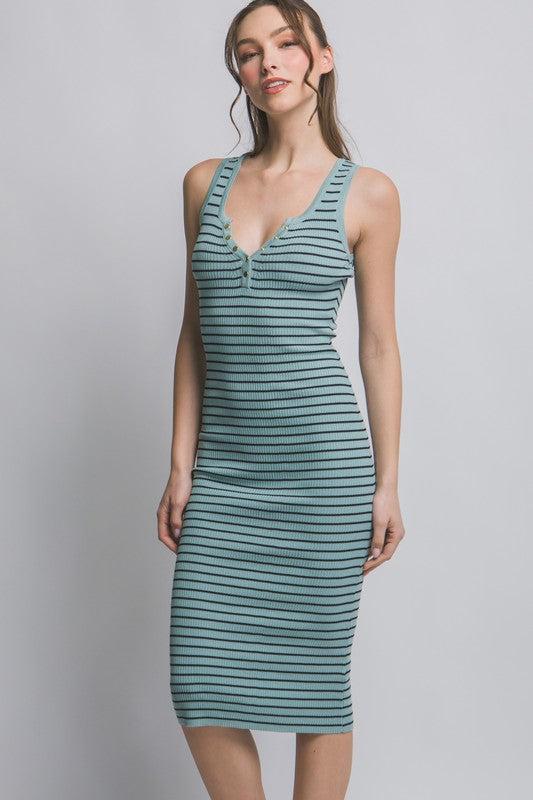 SANDY SILHOUETTE STRIPED TANK DRESS *FS Product Image