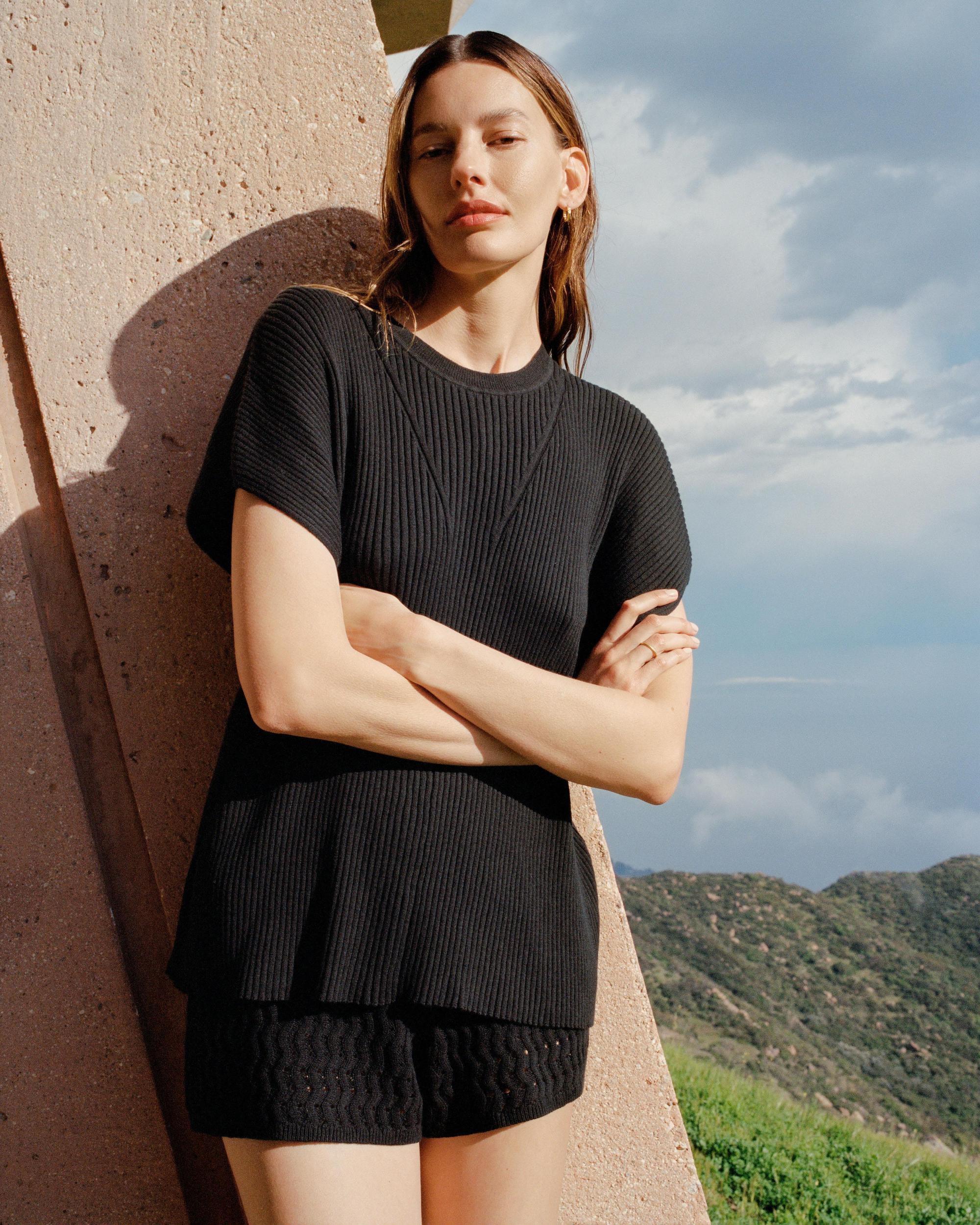 The Cotton Knit Caftan Top Product Image