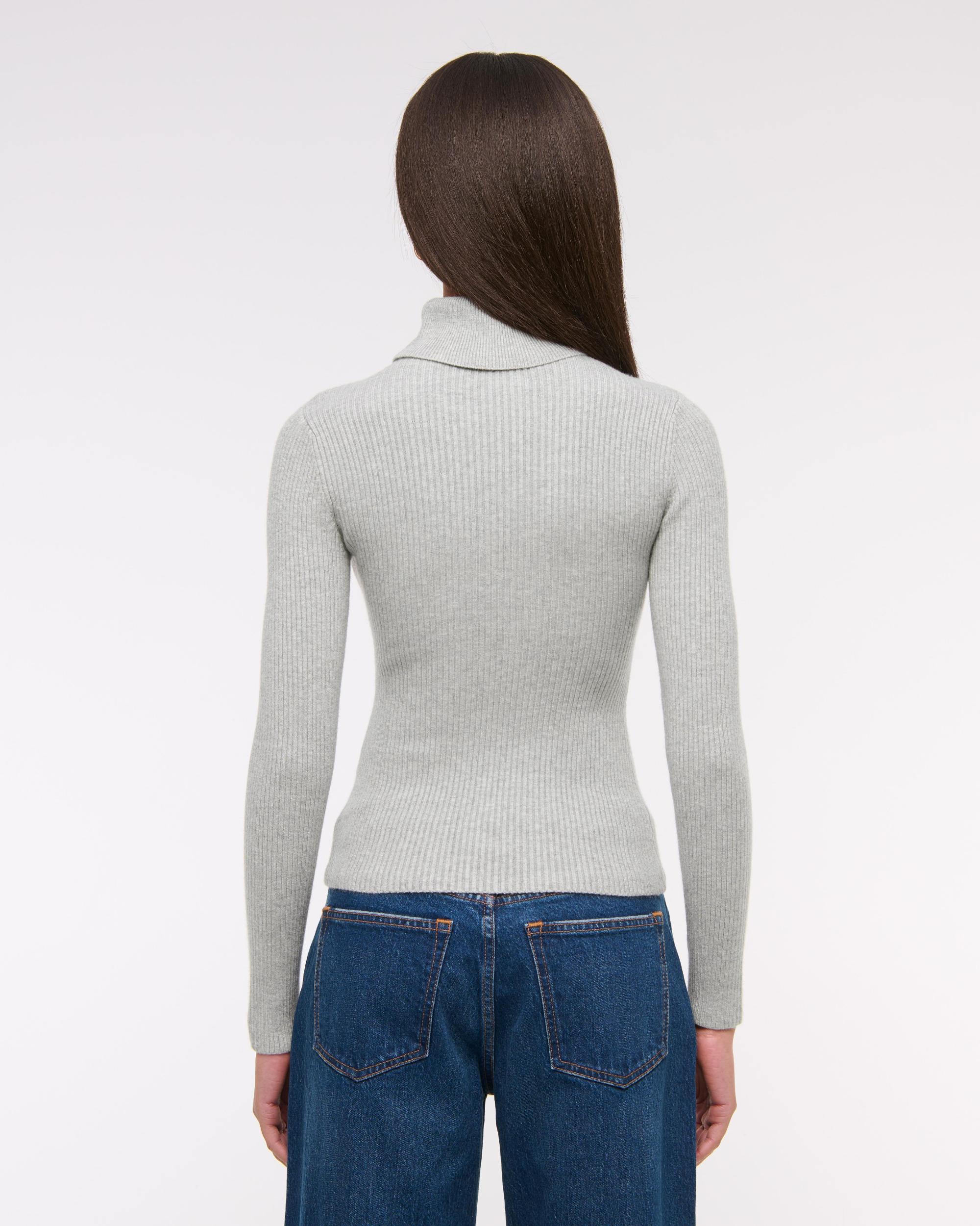 LuxeLoft Slim Ribbed Turtleneck Top Product Image