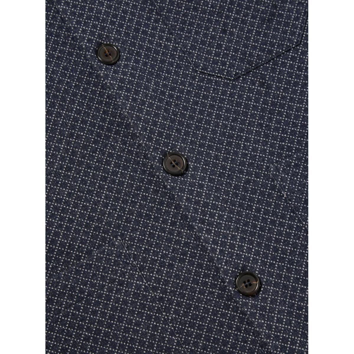 Cardigan Navy Cotton Mix Fleece Product Image