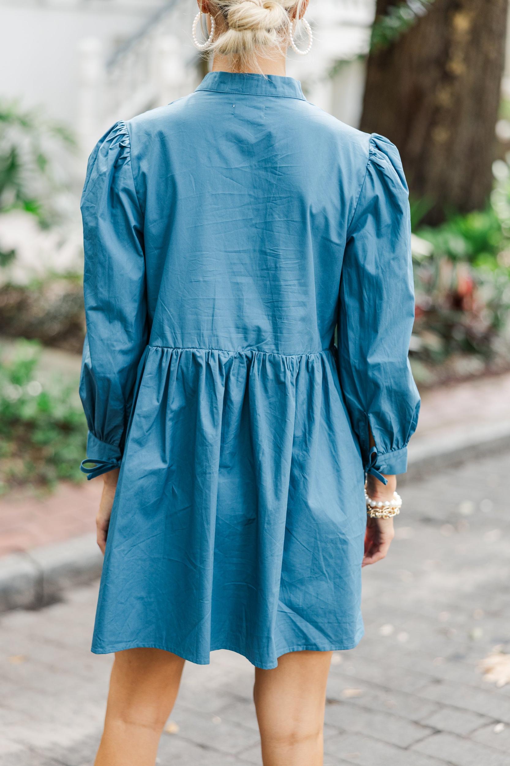 There's Always Hope Teal Blue Dress Female Product Image