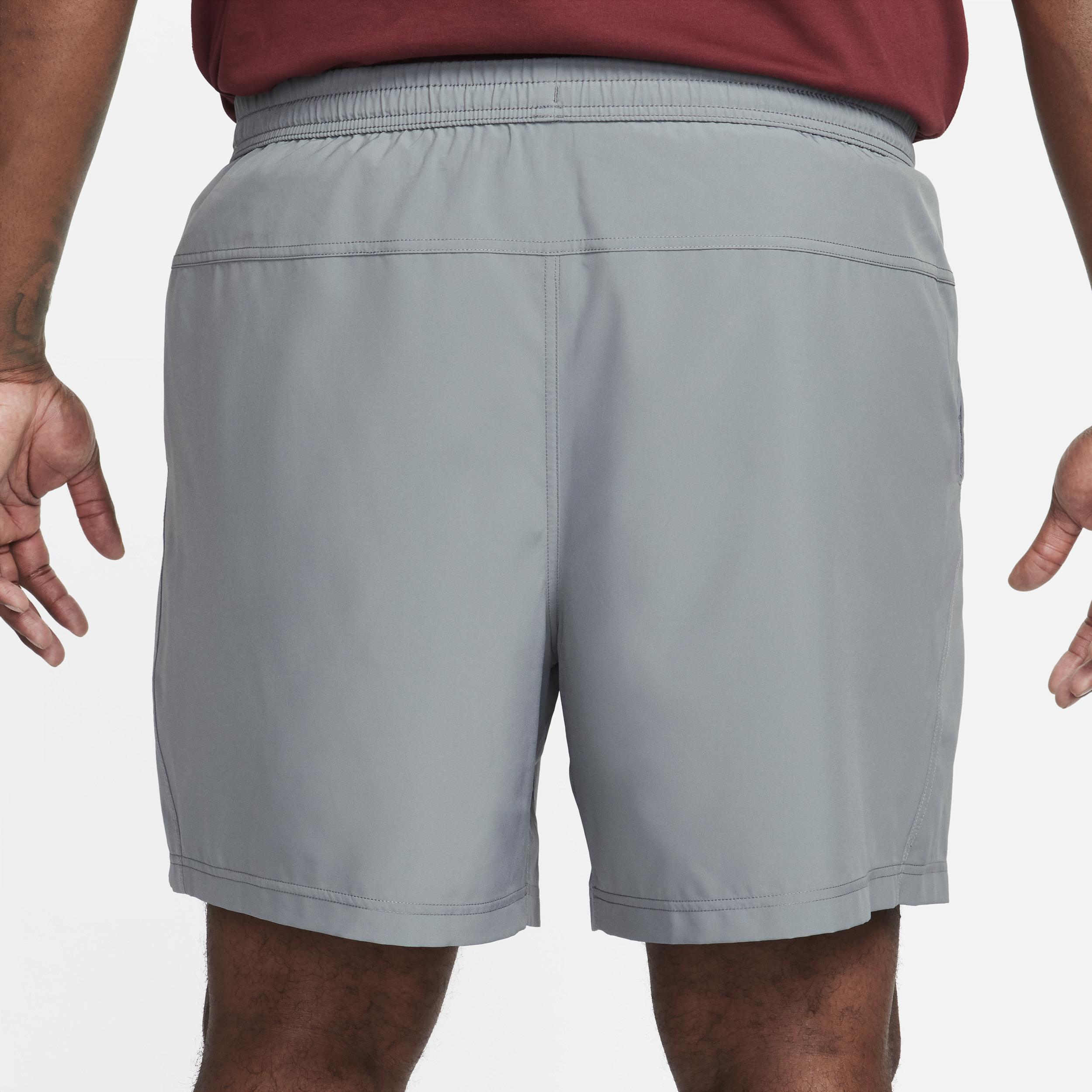 Mens Nike DriFit Form 7-in Unlined Woven Short, Men's, Size: Large, Smoke Gray Black Product Image