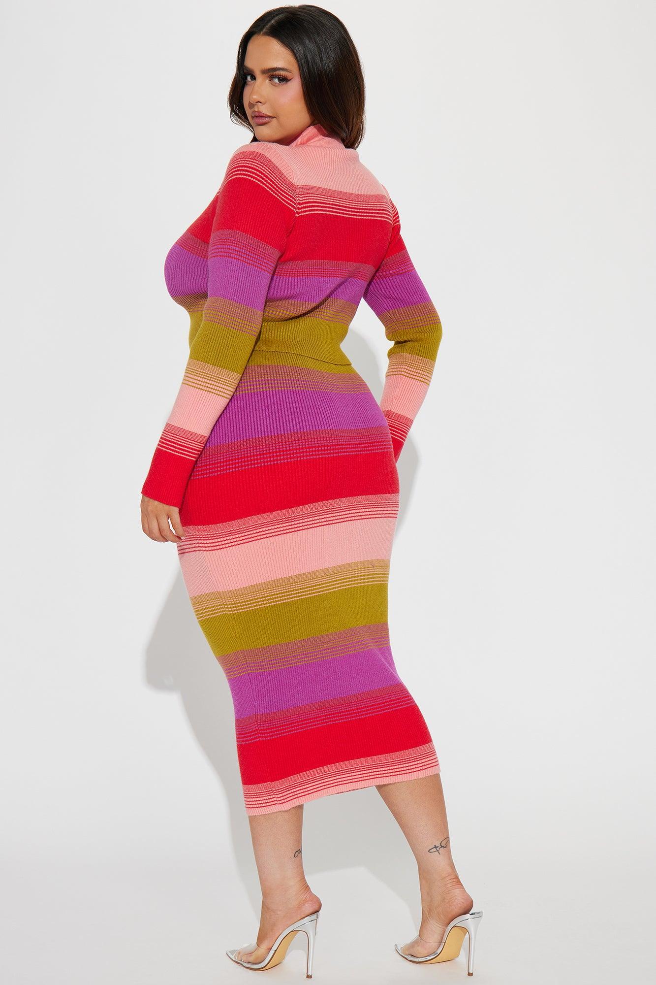 Mi Amore Sweater Skirt Set - Multi Color Product Image