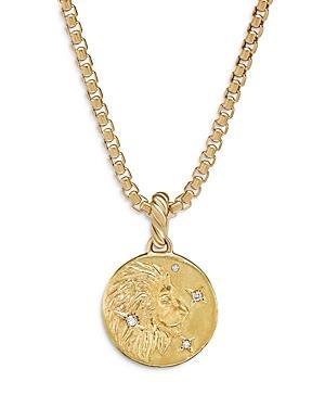 David Yurman 18K Yellow Gold Diamond Aquarius Amulet Pendant Product Image