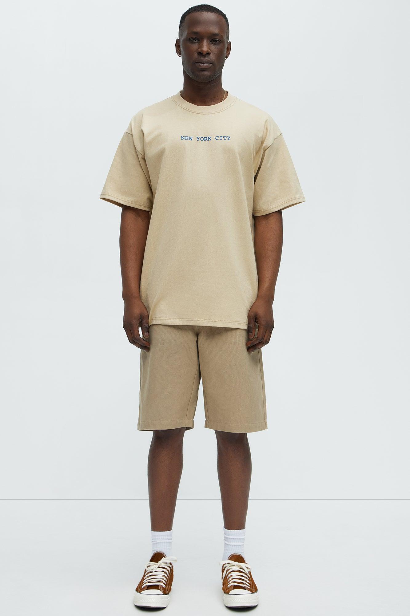 Map Of NYC Oversized Short Sleeve Tee - Sand Product Image