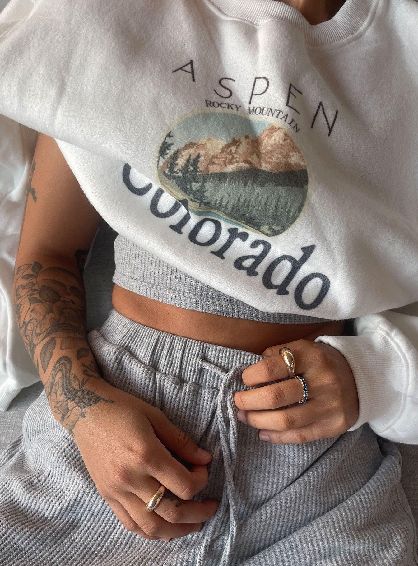 Colorado Oversized Crewneck Sweatshirt White Product Image