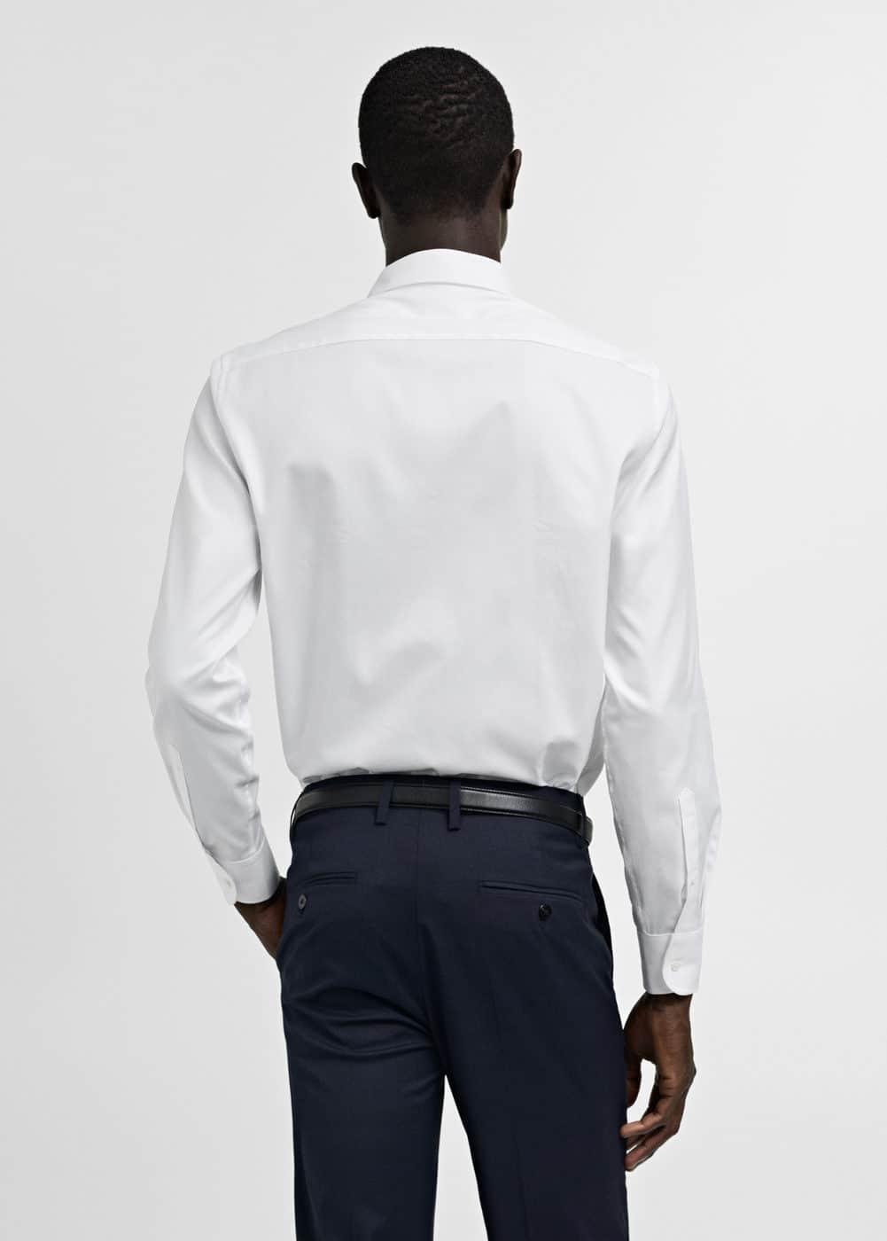100% cotton slim-fit suit shirt - Men | MANGO USA Product Image