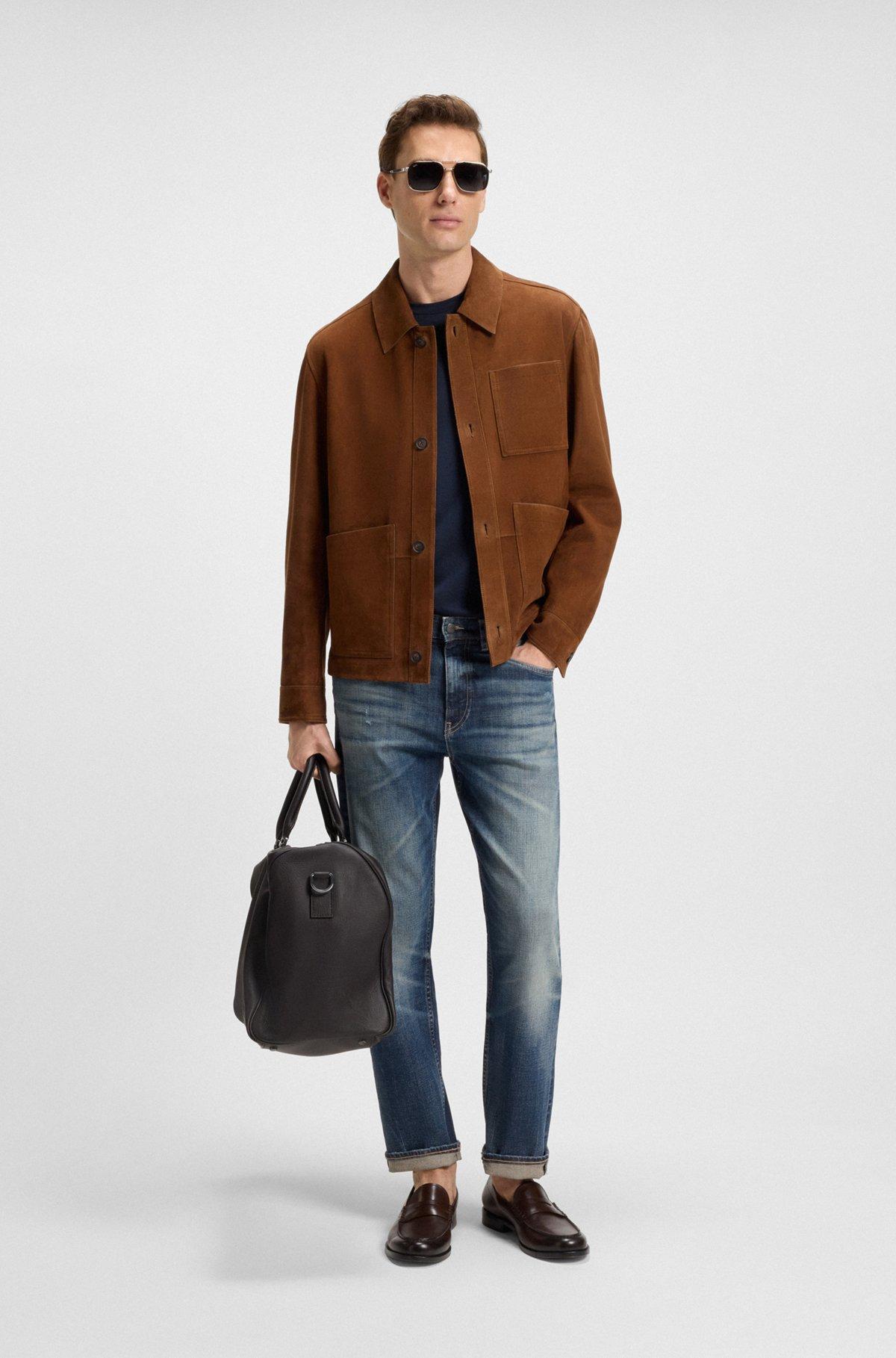 Blue jeans in stretch denim Product Image