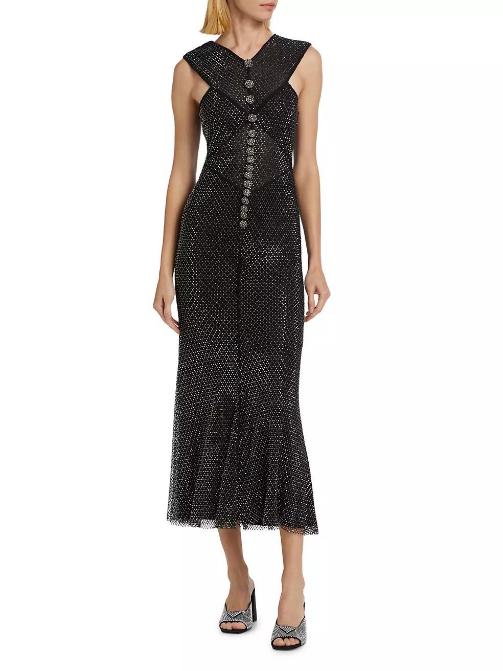 Hotfix Fishnet Midi-Dress Product Image