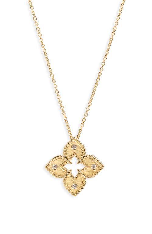 Womens Petite Venetian Extra-Small 18K Yellow Gold & Diamond Pendant Necklace Product Image