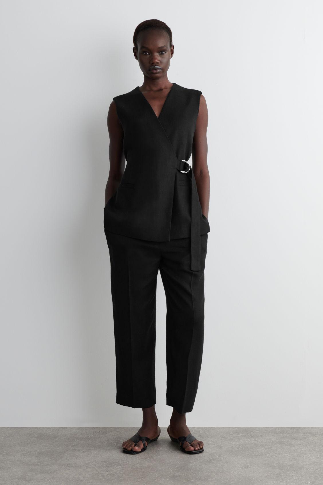 BELTED WRAP-FRONT WAISTCOAT Product Image