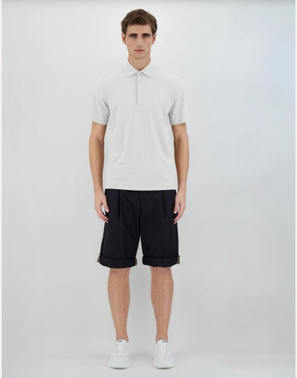 HERNO Polo Shirt In Crepe Jersey In White Product Image