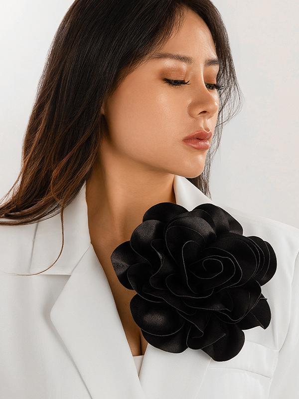 Flower Shape Solid Color Brooch Accessories Product Image