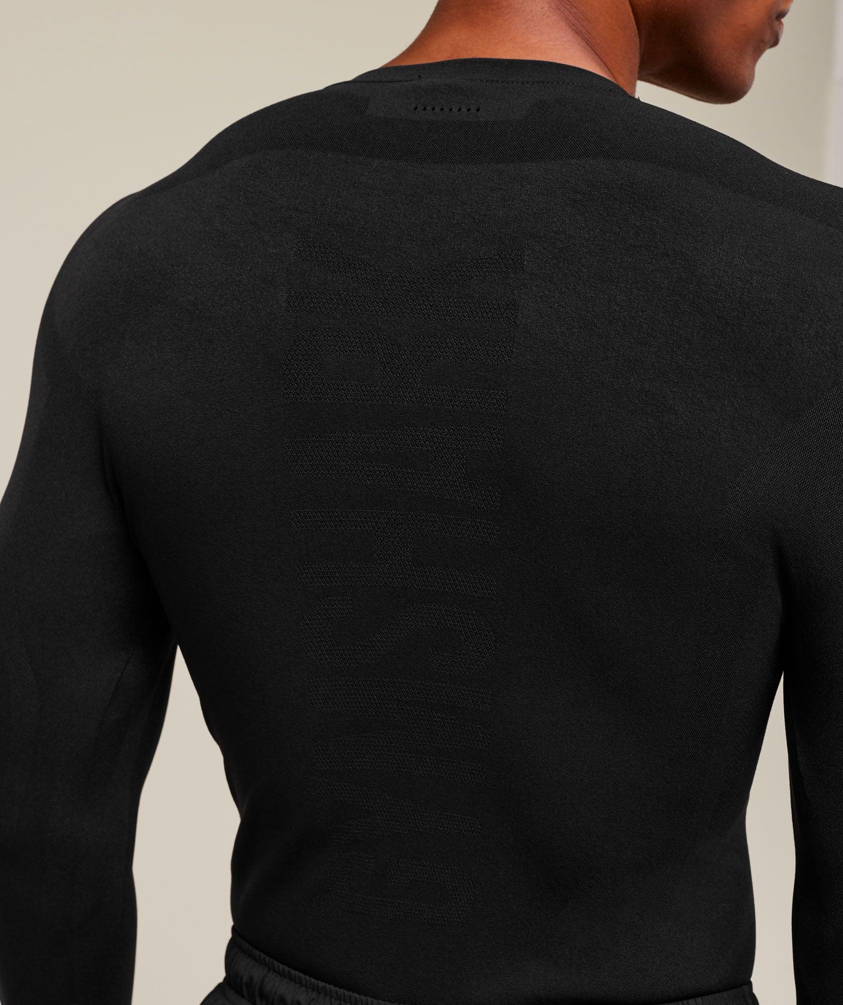 Gymshark everywear Warp Knit LS T-Shirt - Black Male Product Image