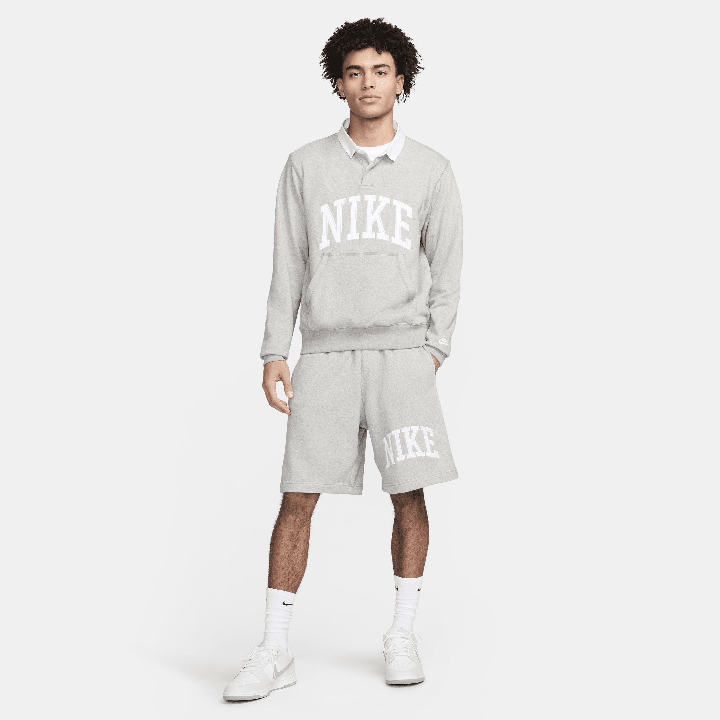 Mens Nike Club Fleece Long-Sleeve Fleece Polo Shirt Product Image