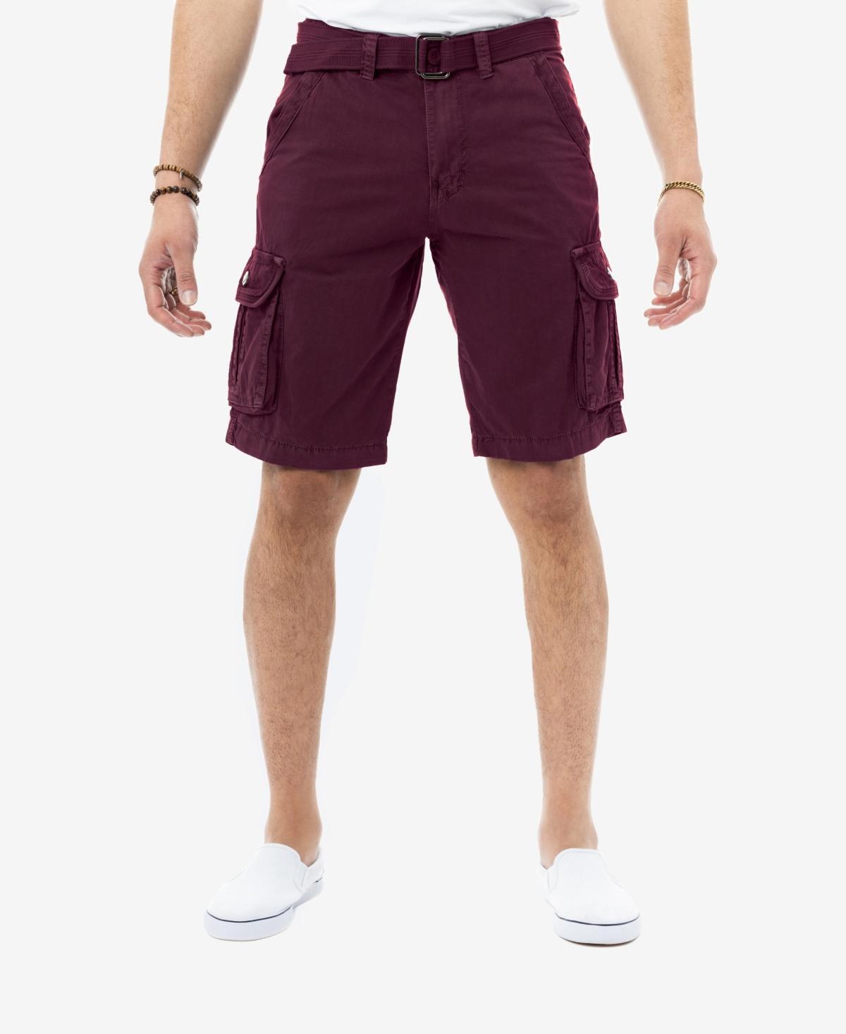 Men's RAW X by Xray Regular-Fit Belted Button Cargo Shorts, Size: 36, Black Product Image