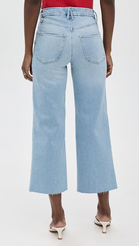 Good American Good Waist Cropped Palazzo Light Compression Jeans | Shopbop Product Image