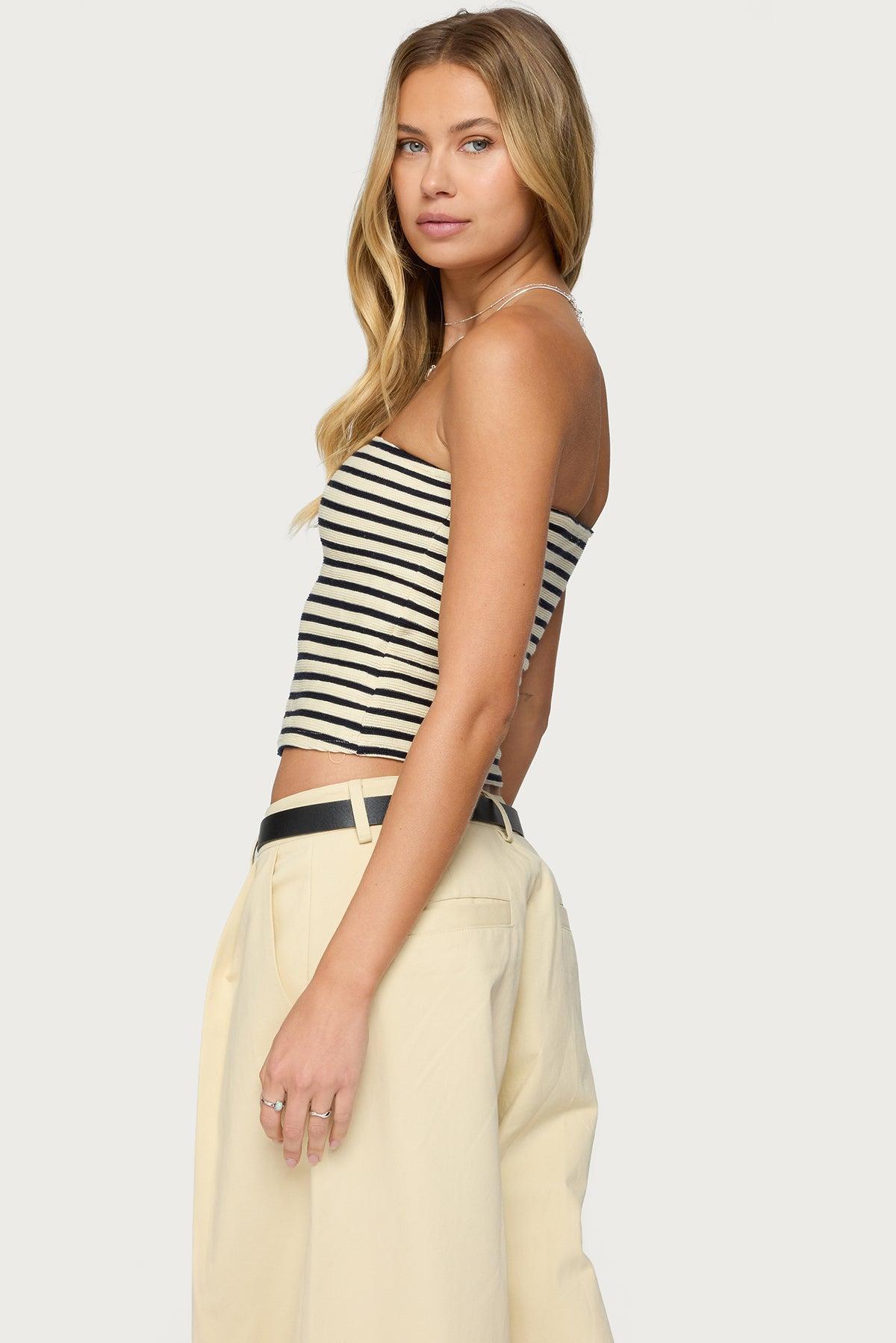 Odora Striped Tube Top Product Image