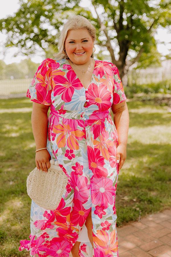 Paradise Garden Floral Maxi Dress Curves Product Image