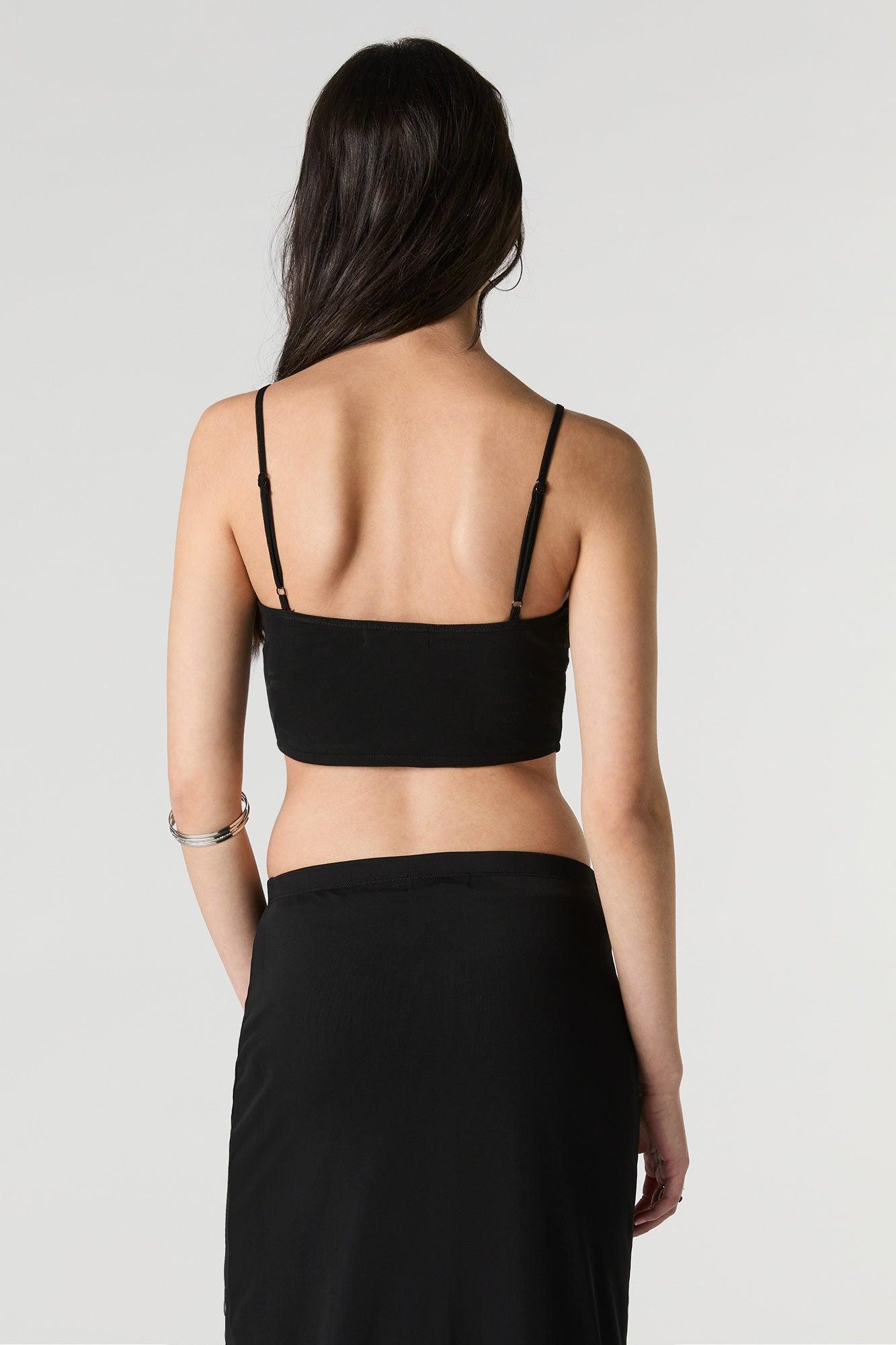 Mesh Cropped Corset Tank Female Product Image