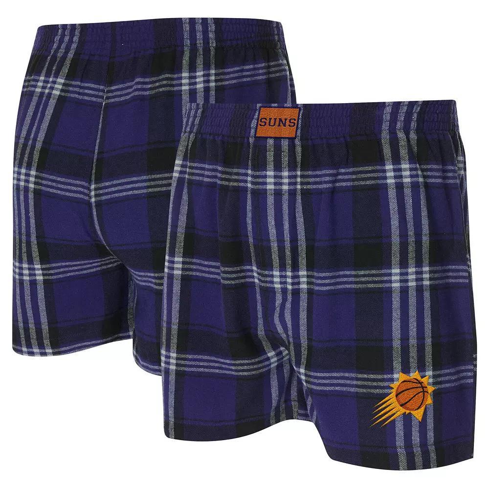 Men's Concepts Sport Purple Phoenix Suns Region Flannel Boxer Short, Size: XL, Phx Purple Product Image