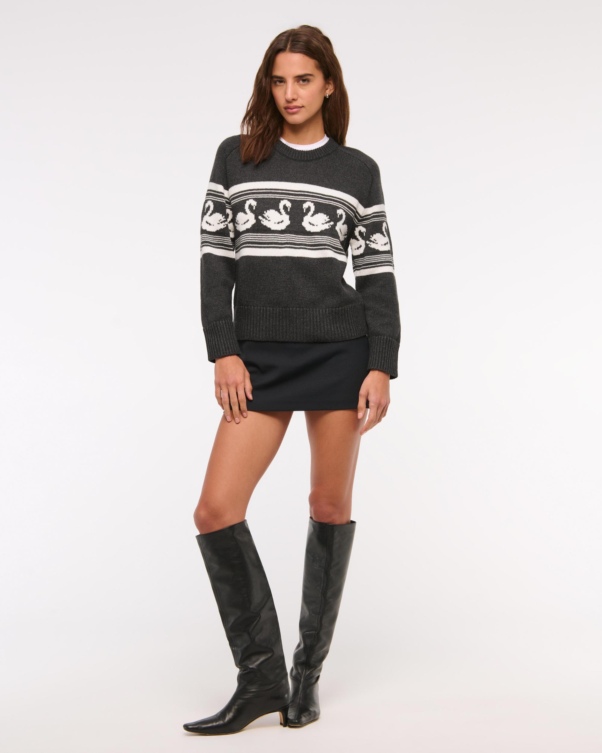 The A&F Madeline Textural Crew Sweater Product Image