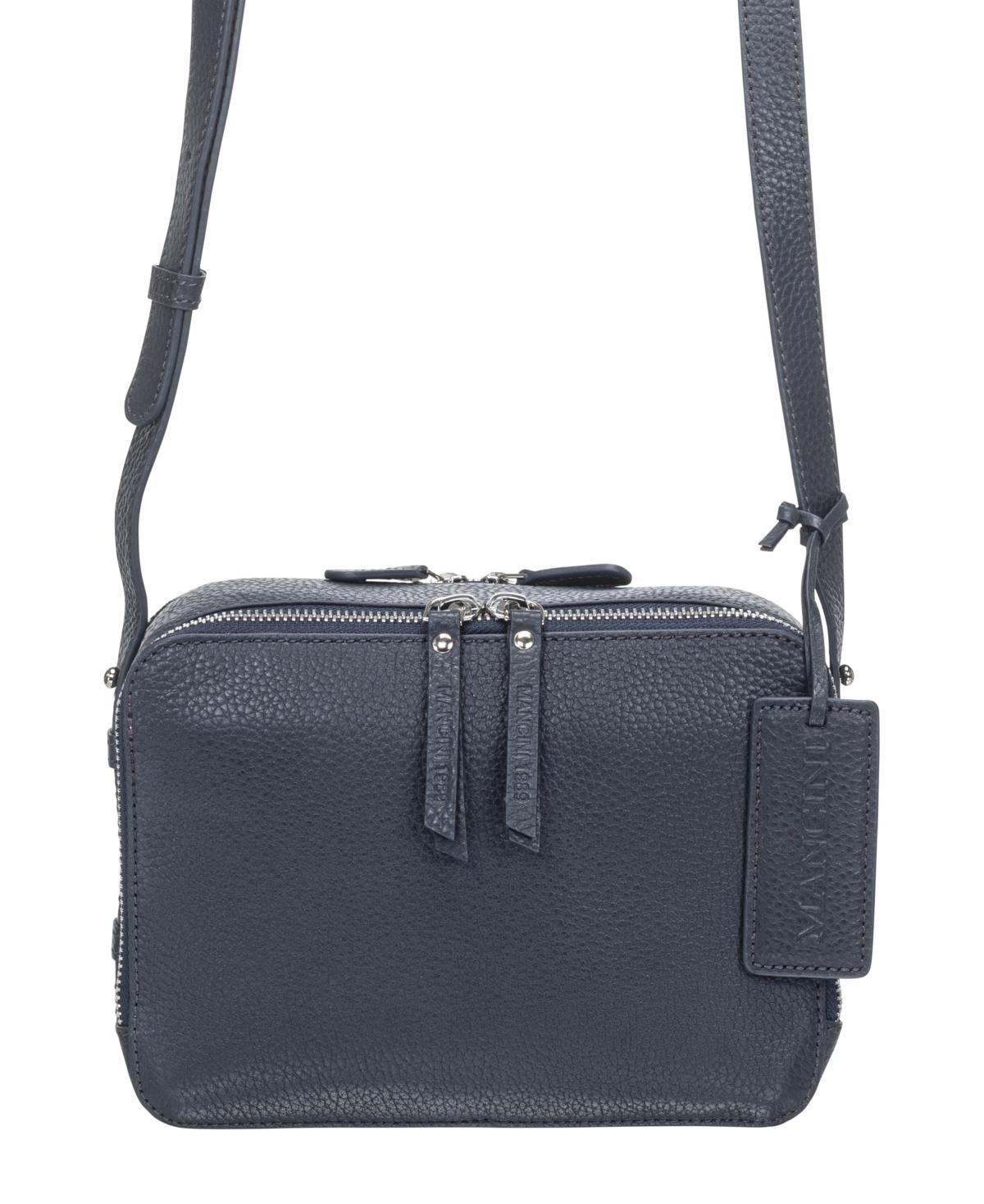 Mancini Womens Pebbled Rachel Camera Style Crossbody Handbag Product Image