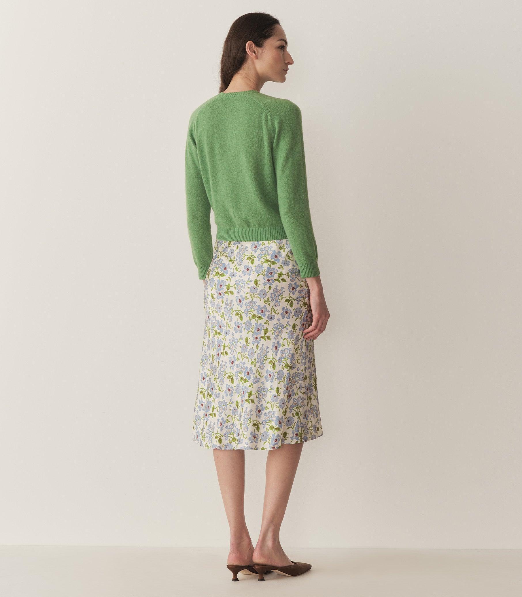 ELOWENA SKIRT -- IVORY STRAWBERRY MOON FLORAL Product Image